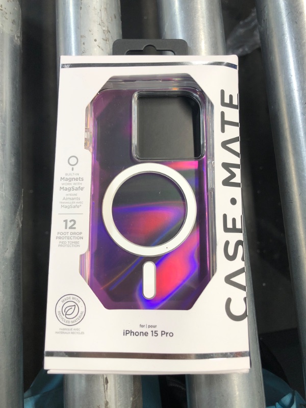 Photo 1 of Case-Mate iPhone 15 Pro Case - Soap Bubble [12ft Drop Protection] [Compatible with MagSafe] Magnetic Cover with Iridescent Swirl Effect for iPhone 15 Pro 6.1", Slim, Shockproof, Anti-Scratch Tech iPhone 15 Pro Soap Bubble