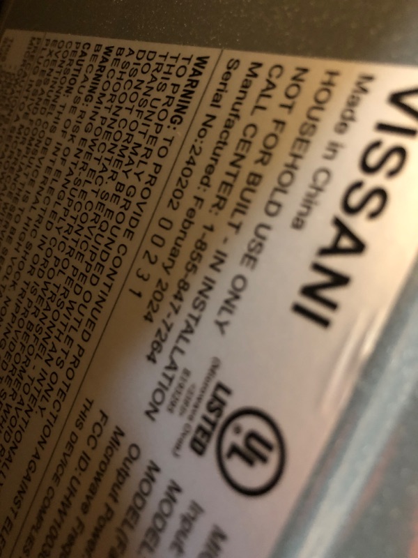 Photo 1 of **DAMAGED READ NOTES AND SEE PHOTOS**
Vissani 1.1 cu. ft. Countertop Microwave in Fingerprint Resistant Stainless Steel