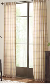 Photo 1 of allen + roth 84-in Cream Light Filtering Back Tab Single Curtain Panel
