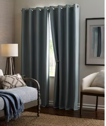 Photo 1 of allen + roth 84-in Spa Blackout Thermal Lined Grommet Single Curtain Panel
