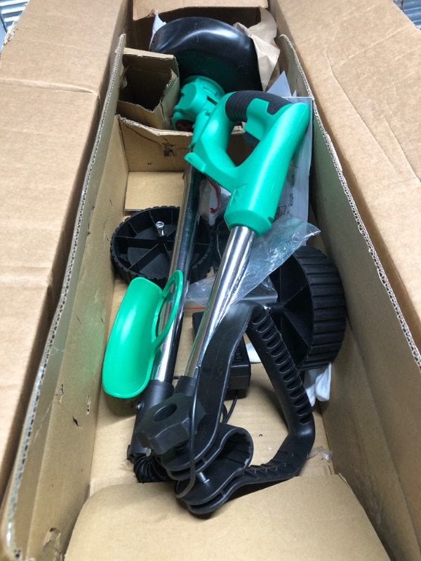 Photo 2 of **NONREFUNDABLE**FOR PARTS OR REPAIR**SEE NOTES**
Eater, 21v 2Ah 3-in-1 Li-Ion Cordless String Trimmer with 10Pcs Straw Rope,Weed Wacker Foldable for Home Garden Yard Mowing (Green)