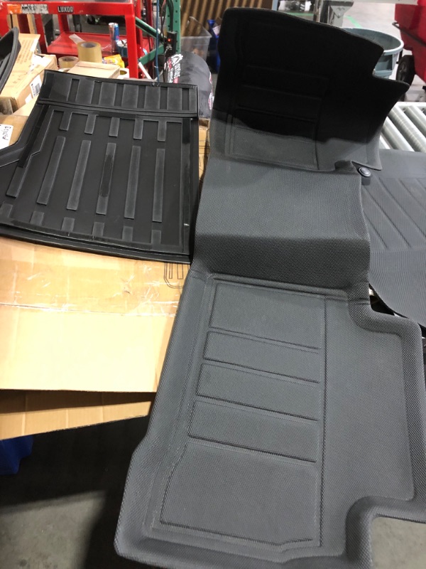 Photo 4 of (NOT A COMPLETE SET) Jdeymat Floor Mats & Cargo Liner Set Compatible for Hyundai Tucson 2022 2023 Rear Sear Backrest Mats All Weather Rubber Mat Black (Fit All Models) (Floor Mats+Cargo Liner+Backrest Mat?Set of 6 mats?)