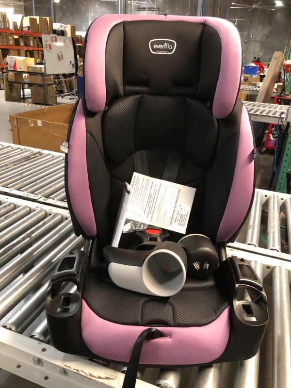 Photo 2 of Evenflo Maestro Sport Convertible Booster Car Seat, Forward Facing, High Back, 5-Point Harness, For Kids 2 to 8 Years Old, Whitney Pink