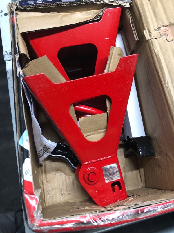 Photo 2 of BIG RED T43202 Torin Steel Jack Stands: 3 Ton (6,000 lb) Capacity, Red, 2 Count 