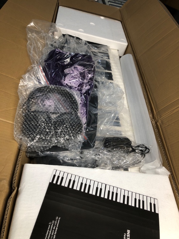 Photo 1 of 88 Key Weighted Digital Piano Keyboard, Full-Size Electric Keyboard Piano, Electric Piano Keyboard 88 Keys with Hammer Action, 88 Key Keyboard with Triple Pedal, 2x20W Speakers, Recording FEP880 Weighted Digital Piano