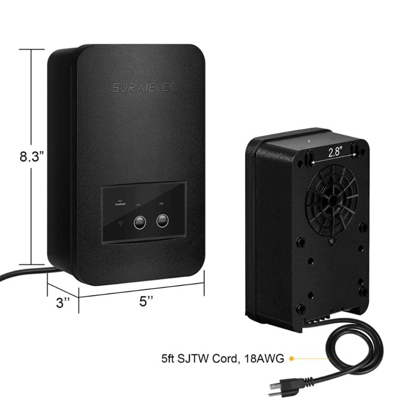 Photo 3 of (NON-REFUNDABLE) Suraielec 200W Low Voltage Transformer with Photocell Sensor and Timer, 120V AC to 12V/15V AC Multi Tap, Outdoor Weatherproof for Landscape Lighting, Individually Controlled Outputs 200.0 Watts