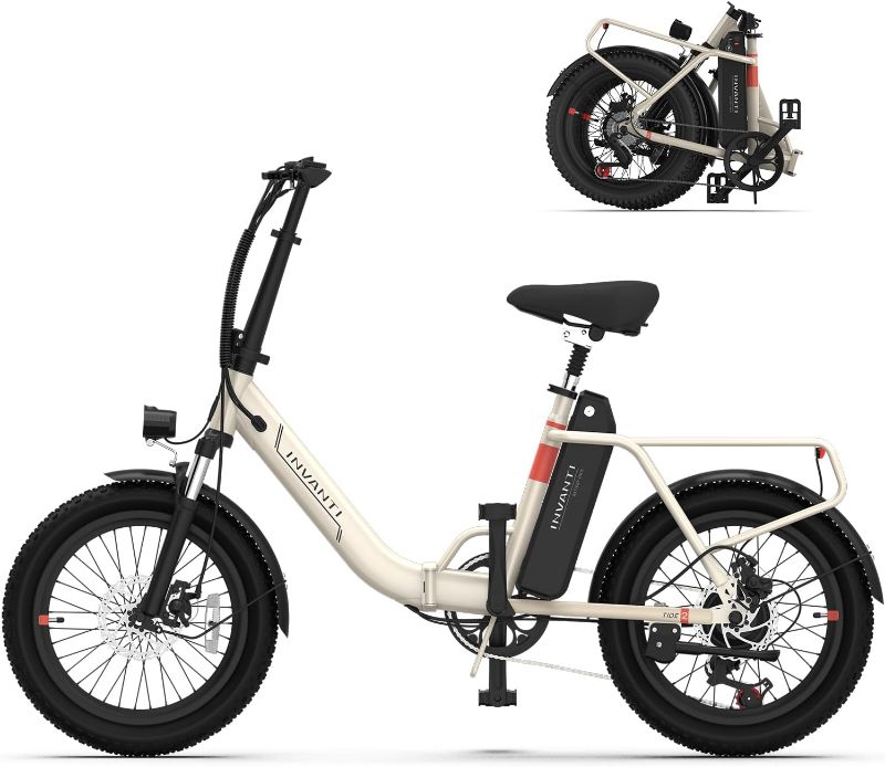 Photo 1 of ***USED - LIKELY MISSING PARTS - UNABLE TO VERIFY FUNCITONALITY***
Electric Bike, 20" Fat Tire Step-Thru Electric Bicycle, 900W Peak Motor 45 Miles 20MPH Top Speed, Dual Suspension & 7-Speed Folding Ebike for Adults with Rear Rack