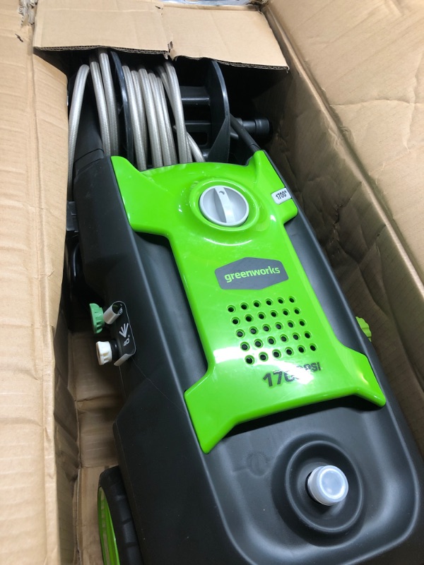 Photo 1 of Greenworks 1700 PSI 1.2 GPM Pressure Washer (Upright Hand-Carry) PWMA Certified