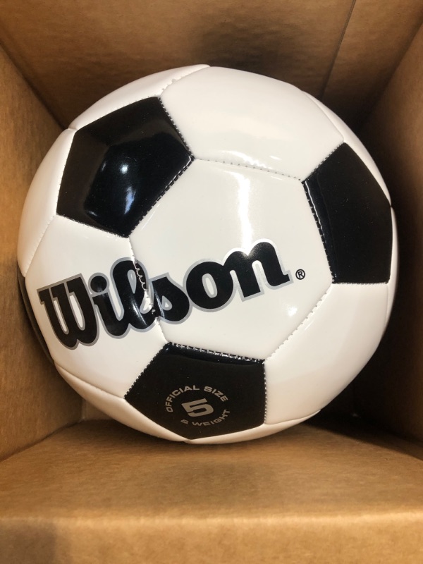 Photo 2 of Wilson Traditional Soccer Ball - Size 5, Black/White
