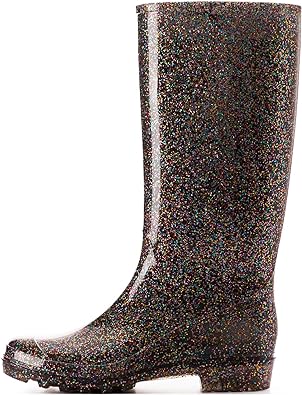 Photo 1 of **Stock photo for reference**Green K KomForme Women’s Knee High Waterproof Rain Boots Glitter, Matte and Gradient**green**size 10