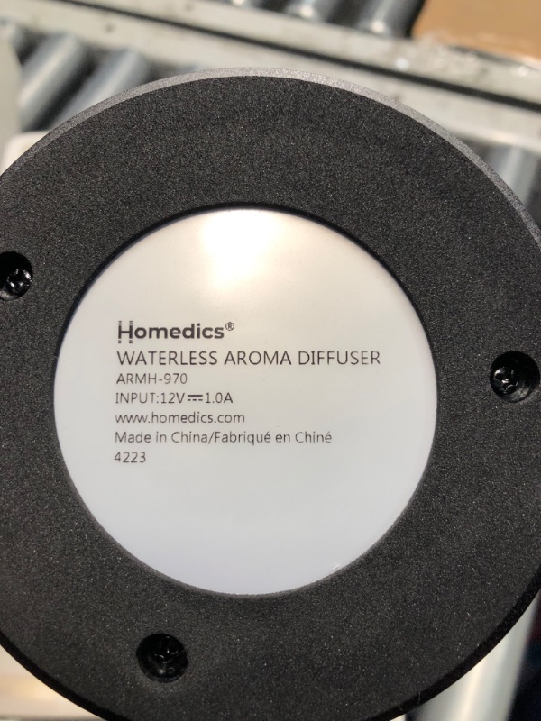 Photo 4 of ***USED - MISSING REMOTE - POWERS ON - UNABLE TO TEST FURTHER***
Homedics SereneScent Waterless Home Fragrance Diffuser, Use with Homedics SereneScent Oil, Patented Air Diffusion Technology, Clean & Natural Home Fragrance, Enhances Mood, Large Rooms