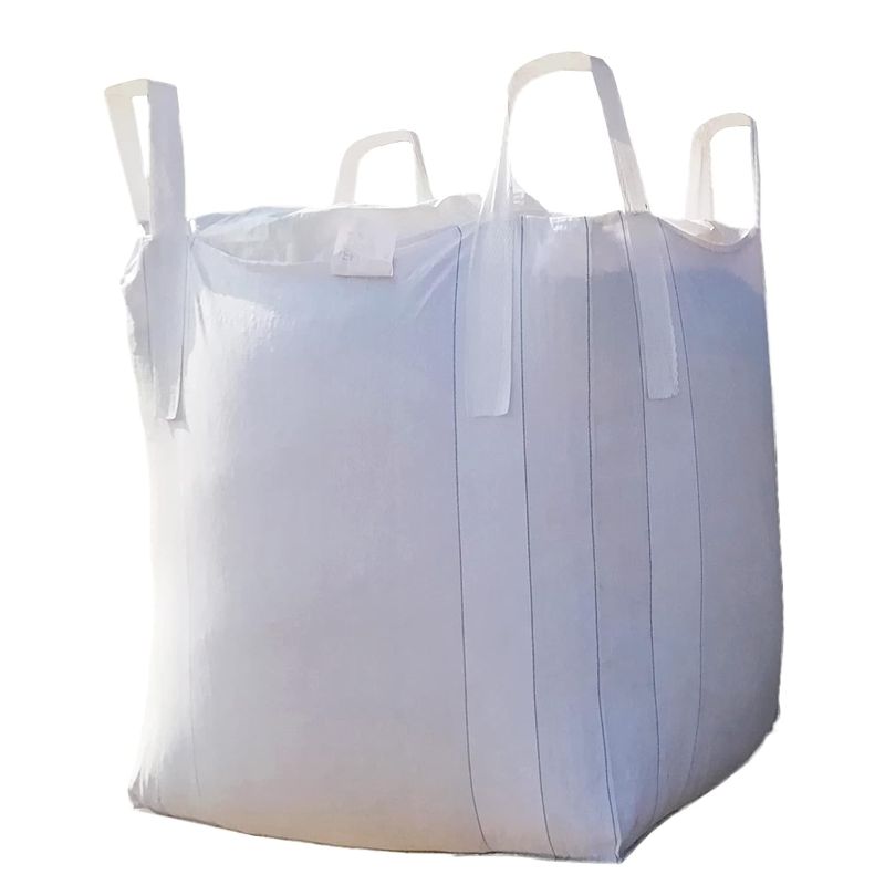 Photo 1 of  Bulk Bag, 1 One Ton Bag, 35"L x 35"W x 43"H, 2200lbs SWL, Duffle Top Flat Bottom, Woven Polypropylene Bags 1 Pack