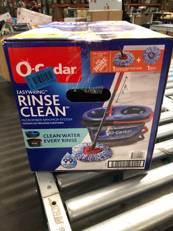 Photo 3 of **missing mop heads**EasyWring RinseClean Microfiber Spin Mop with 2-Tank Bucket System and 1 Extra Mop Head Refill