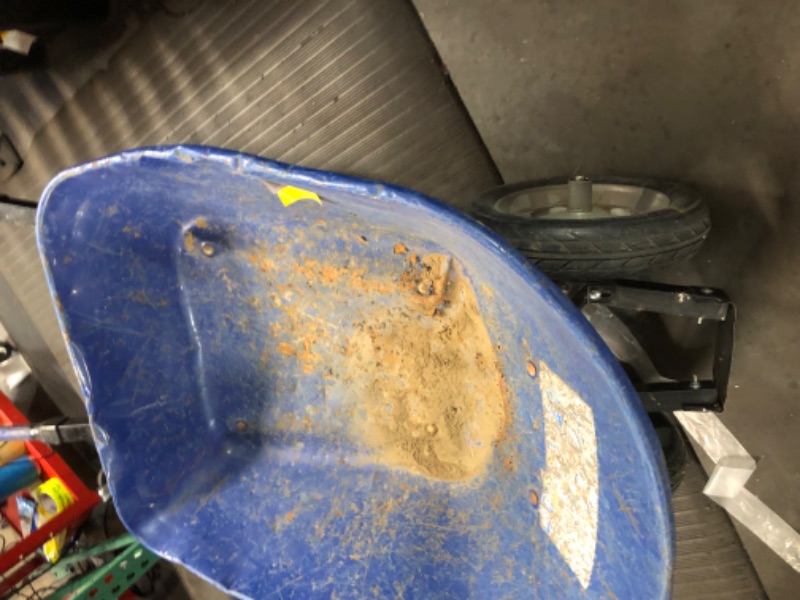 Photo 10 of (please see all images for damage)Kobalt Steel Wheelbarrow with Flat Free Tire - Blue - 7 Cu ft - Each