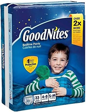 Photo 1 of GoodNites Bedtime Pants Bedwetting Underwear for Boys, S-M 33 Count
