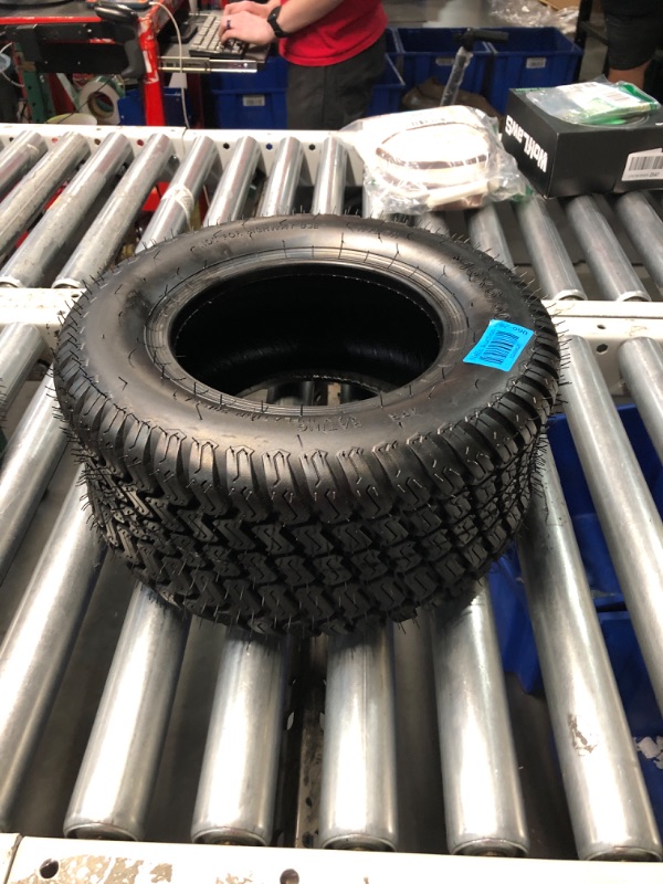 Photo 2 of  18x8.50-8 Tires - 4ply Durable tubeless Tires for Golf Carts, Traction, Turf Saver Tread, and Fit as Replacement Outdoor Power Equipment Mower Tires 18x8.50-8 Tubeless