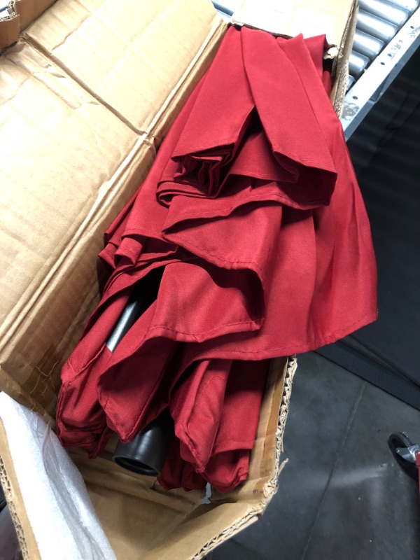 Photo 1 of **only umbrella missing bottom pole***Sunnyglade 9' Patio Umbrella Outdoor Table Umbrella with 8 Sturdy Ribs (Red)
 