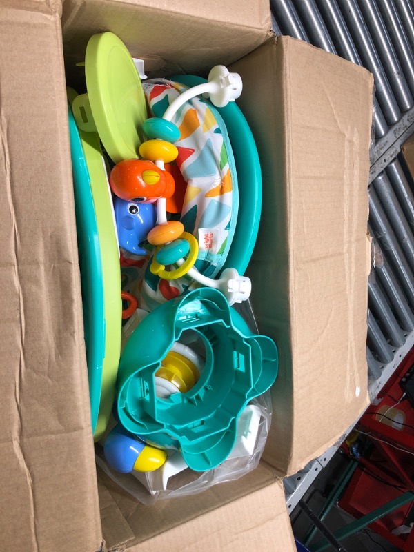 Photo 2 of Bright Starts Around We Go 2-in-1 Walk-Around Baby Activity Center & Table, Tropic Cool, Ages 6 Months+ Tropical Cool