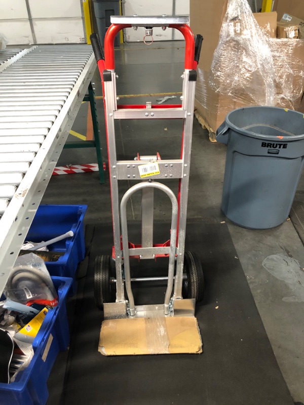 Photo 2 of **left wheel wobbles a little**Milwaukee Hand Trucks 60137 4-in-1 Hand Truck with Noseplate Extension