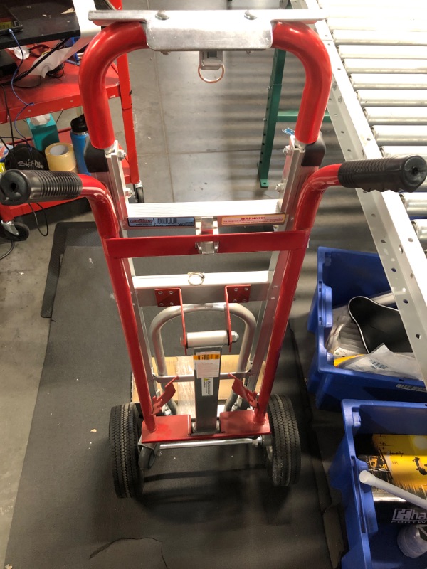 Photo 3 of **left wheel wobbles a little**Milwaukee Hand Trucks 60137 4-in-1 Hand Truck with Noseplate Extension