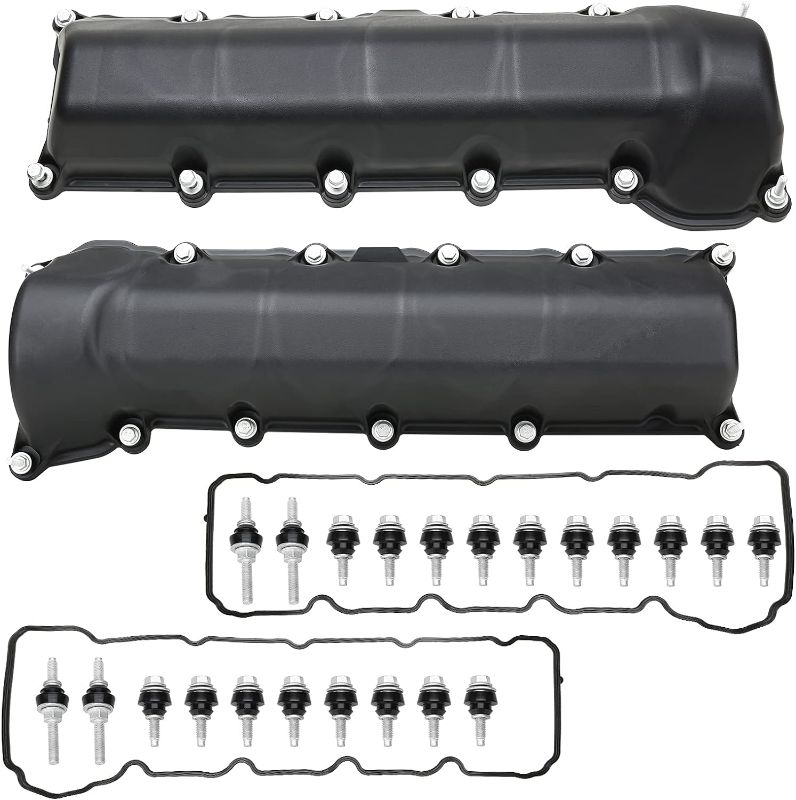 Photo 1 of MITZONE Left and Right Side Valve Covers with Gaskte and Bolts Compatible with 2001-2007 Dodge Ram 1500 Durango Dakot Jeep Commander Grand Cherokee 4.7L V8 Replace # 53021828AA 53021829AD  ** GASKETS NOT INCLUDED**