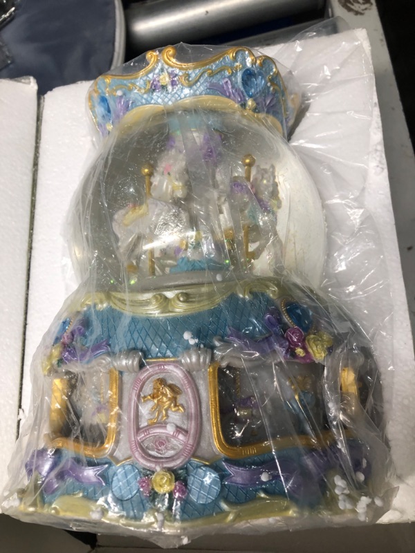 Photo 2 of Carousel Horse Snow Globe Gift, Rotating Music Box with USB Charge, Birthday Anniversary for Wife Daughter Girl Girlfriend Husband Musical Box Changeable Light Plays Multiple Songs