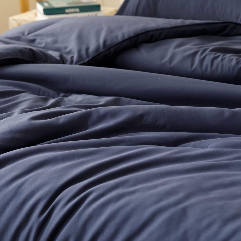 Photo 1 of Bedsure Navy Comforter Set Queen & 2 PILLOW CASES