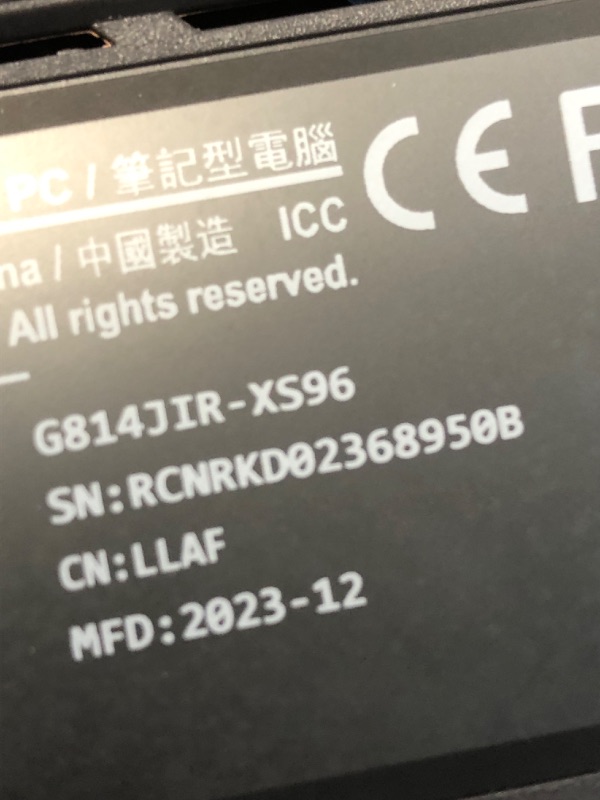 Photo 8 of ASUS ROG Strix G16 16" 240Hz Laptop 4TB SSD 96GB DDR5 RAM (Intel 14th gen Core i9-14900HX Processor Turbo 5.80Ghz, NVIDIA GeForce RTX 8GB, 16" QHD (2560x1600) WQXGA, Win 11) Gaming Notebook Computer