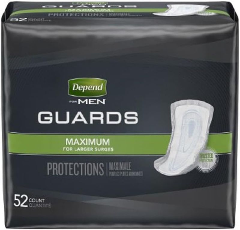 Photo 1 of ** NON REFUNDABLE**
Depends Men's Incontinence Guards/Pads, One Size, 2 Count