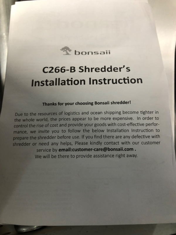 Photo 6 of Bonsaii 12-Sheet Micro Cut Shredders for Home Office, 60 Minute P-4 Security Level Paper Shredder for CD, Credit Card, Mails, Staple, Clip, with Jam-Proof System & 4.2 Gal Pullout Bin C266-B