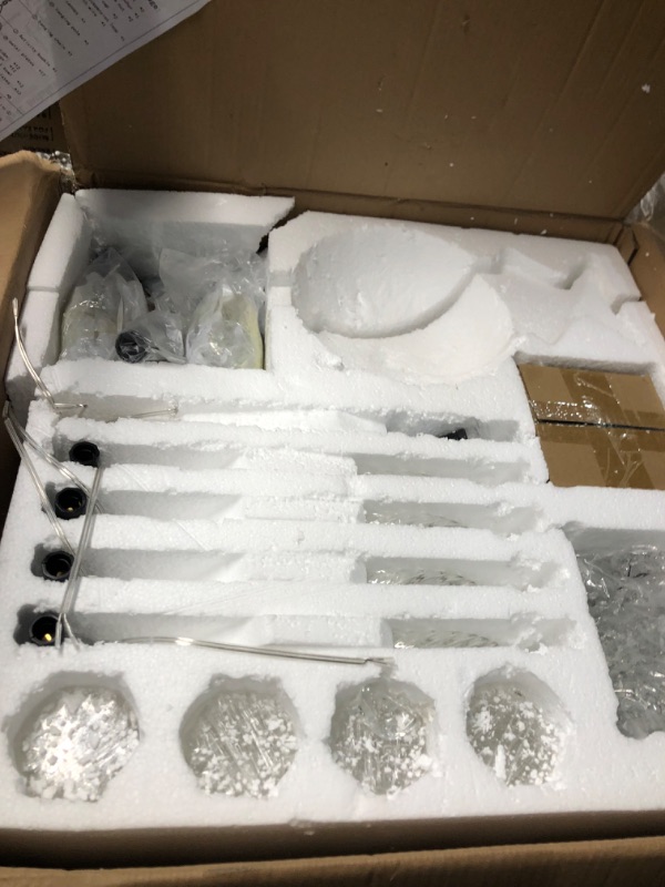 Photo 2 of **PARTS ONLY NON REFUNDABLE**
Durahonn Clear Crystal Chandelier Lighting, Double Layer 8+4 Lights, K9 Clear Crystal Ceiling Lights, Modern Crystal Light for Living Room (12 Lights)  **MIDDLE PIECE BROKEN** CAREFULL BROKEN GLASS**