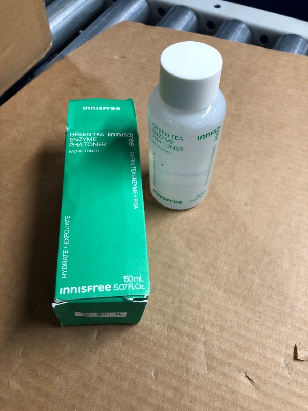 Photo 2 of **NO RETURNS**innisfree Green Tea Enzyme PHA Toner with Hyaluronic Acid and Green Tea, Hydrating Korean Toner for Glowing Skin