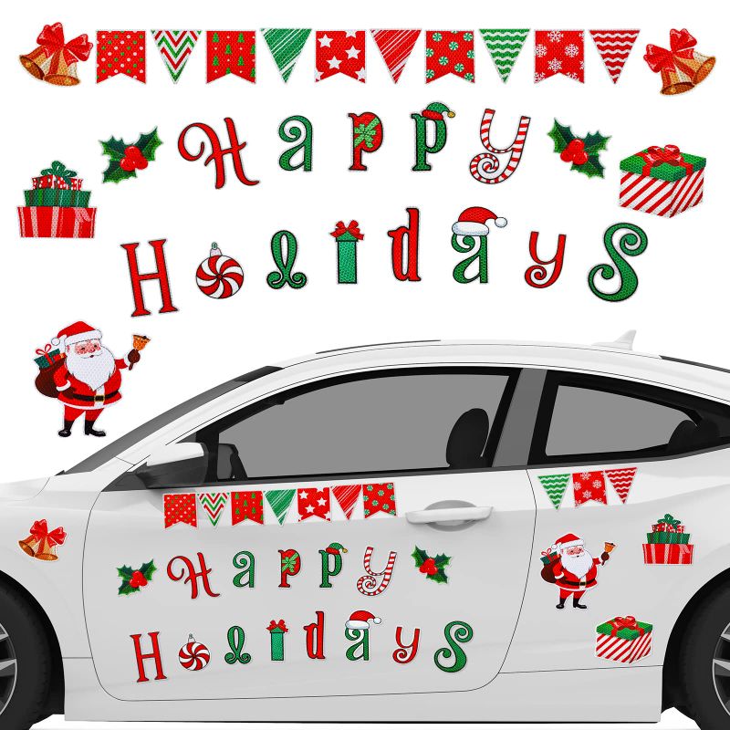 Photo 1 of **BUNDLE**No Returns**(2 packs) Whaline 30Pcs Christmas Reflective Car Magnet Set 