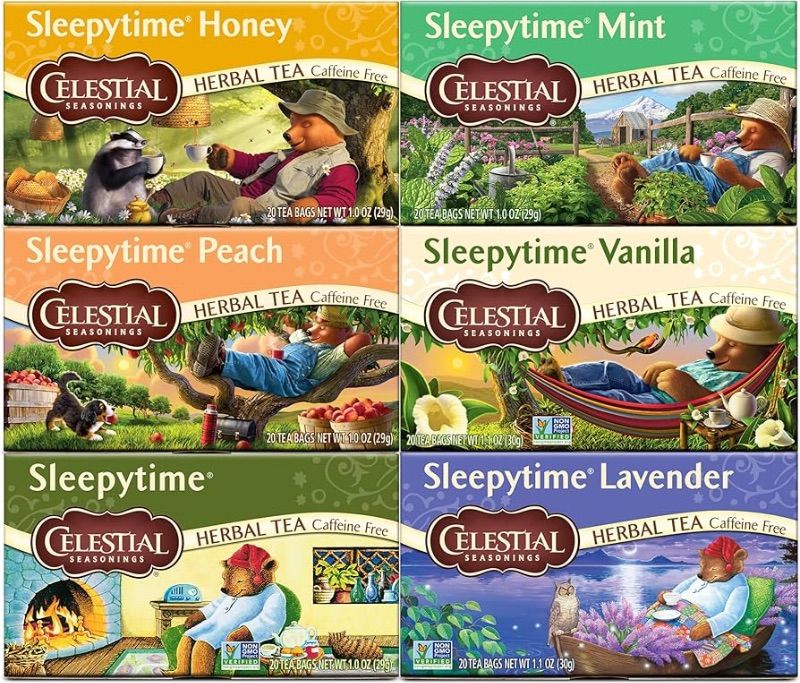 Photo 1 of **NO RETURNS**EXP 5/20/24**Celestial Seasonings Sleepytime Herbal Tea Variety Pack, Caffeine Free, 20 Tea Bags Box, (Pack of 6)