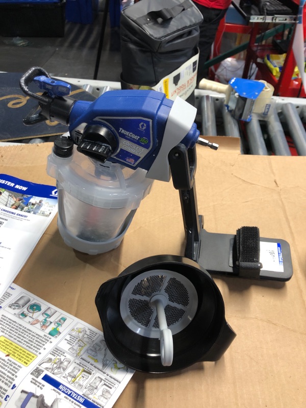 Photo 2 of [READ NOTES] Graco 26D360 TrueCoat 360 Dual Speed Paint Sprayer, Blue/White