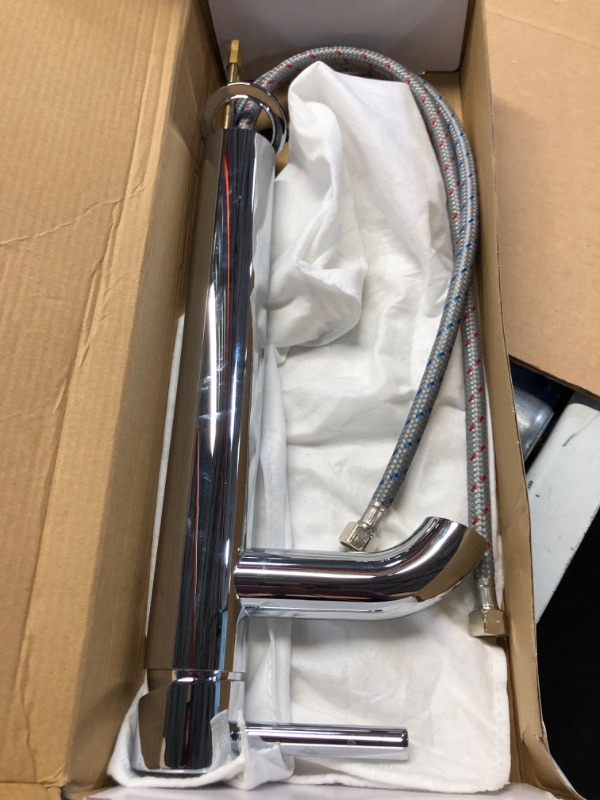 Photo 3 of ***USED - LIKELY MISSING PARTS - UNABLE TO VERIFY FUNCTIONALITY***
allen + roth Harlow Chrome Vessel 1-Handle WaterSense Bathroom Sink Faucet with Drain