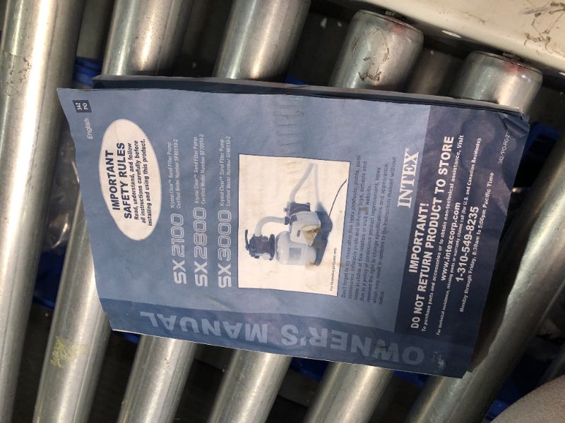 Photo 5 of ***HEAVILY USED AND DIRTY - LIKELY MISSING PARTS - UNABLE TO TEST***
INTEX 26645EG SX2100 Krystal Clear Sand Filter Pump for Above Ground Pools, 12in & GAME 4560 40mm to 1 1/2 Inch Conversion Kit (For Intex & Bestway Pools) 12in Sand Filter Pump + Convers