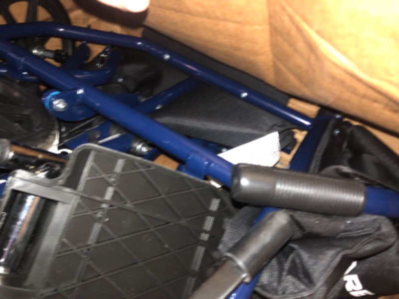 Photo 4 of  Carex Transport Wheelchair With 19 inch Seat - Folding Transport Chair with Foot Rests - Foldable Wheel Chair and Lightweight Folding Wheelchair for Storage and Travel