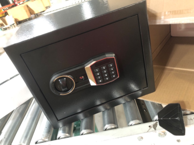 Photo 1 of 1.2 Cub Home Safe Fireproof Waterproof, Fireproof Safe Box with Fireproof Money Bag, Digital Keypad Key and Removable Shelf, Personal Security Safe for Home Firearm Money Medicines Valuables 1.2 Cubic