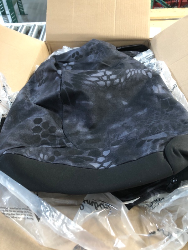 Photo 2 of used**
Coverking Custom Fit Seat Cover Designed for Select Chevrolet Models: 1 Row, 2 Backing, 6 Pouches, Tactical Ballistic Fabric, Kryptek Typhon