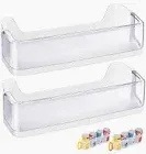 Photo 1 of (2 PACK) UPGRADED DA97-08348A Refrigerator Door Shelf Bin Compatible with Samsung Refrigerator Part RS265TDRS RS25H5111BC RS25H5111SR Door,For DA63-05215A Refrigerator Middle Door Bin Guard Assembly