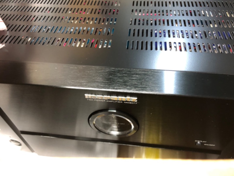 Photo 2 of USED**
Marantz MM8077 Power Amplifier – 7-Channel Power Amplifier for Ultimate Home Theater & Audio System | Uncompromising High Power Capability, Quality and Design | Active and Passive Cooling