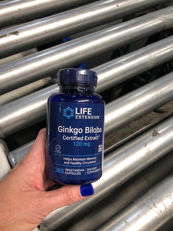 Photo 2 of NON REFUNDABLE 
Life Extension Ginkgo Biloba Certified Extract™, 120 mg, Helps Maintain Memory & cognition, Gluten-Free, Non-GMO, Vegetarian, 365 Capsules