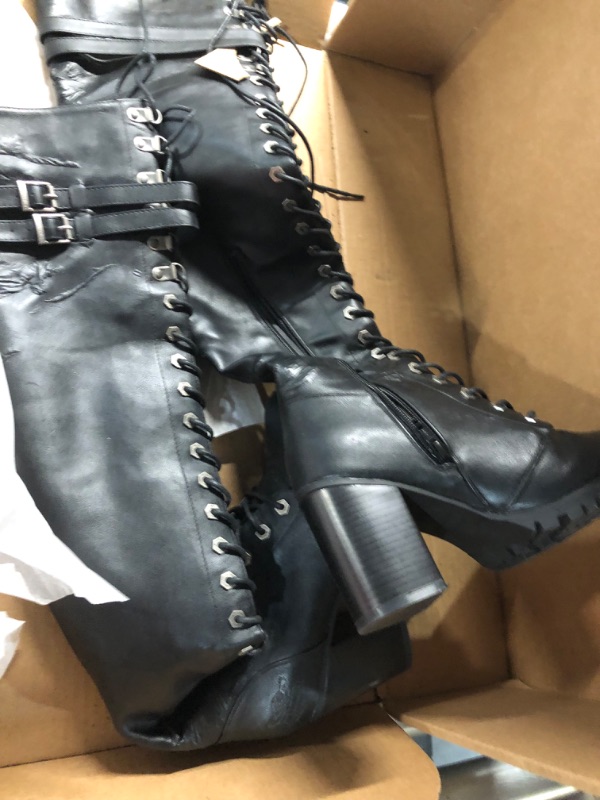 Photo 1 of (used)(damaged)LADIES KNEE HIGH BOOTS SEE PHOTO FOR SIZE