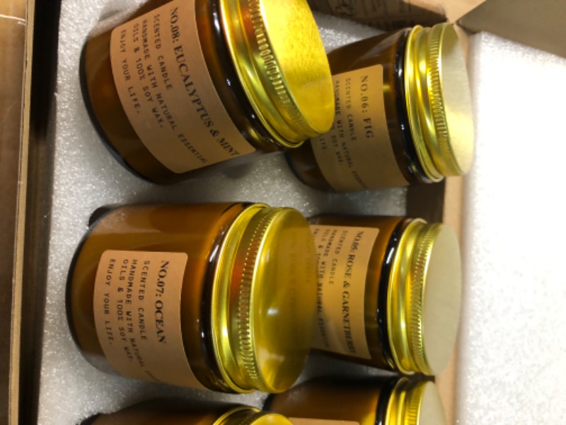 Photo 1 of 8 Pack Candles for Home Scented, Aromatherapy Jar Candles Gifts for Women,Amber Candles Set, Scented Candles Set for Valentine Birthday Mother's Thanksgiving Day Present Scented 8 Pack