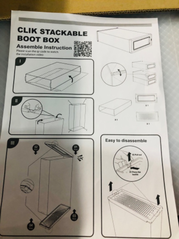 Photo 4 of  Clik Stackable Interlocking Shoe Box System