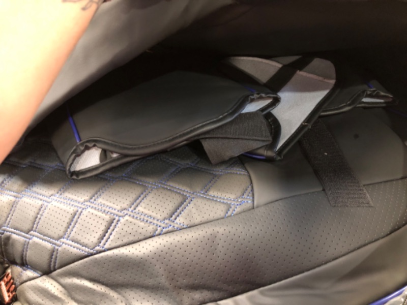 Photo 1 of Huidasource Wrangler JL Seat Covers 4 Door, Leather Car Seat Covers Full Set Black&Blue
