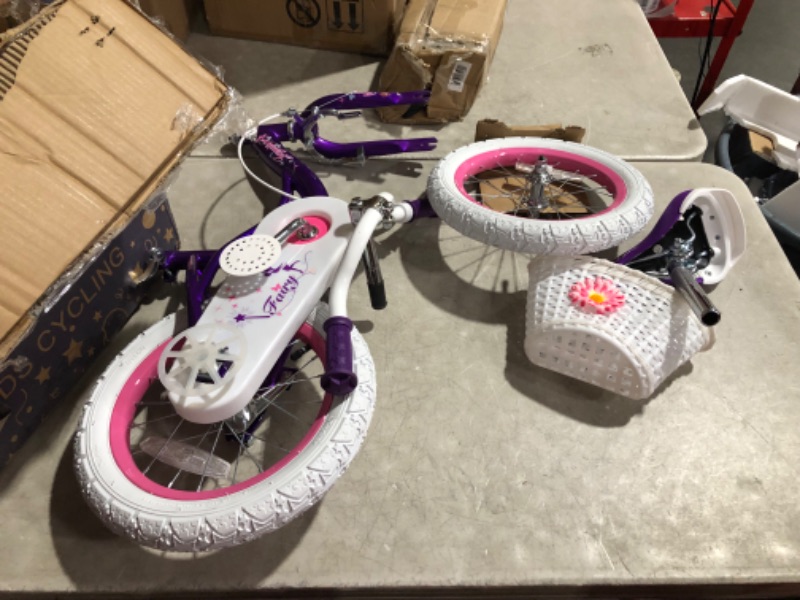 Photo 8 of ***NONREFUNDABLE - NOT FUNCTIONAL - FOR PARTS ONLY - SEE COMMENTS***
JOYSTAR Fairy Girls Bike for Toddlers and Kids Ages 2-9 Year Old, 14 Inch Wheels, With Training Wheels