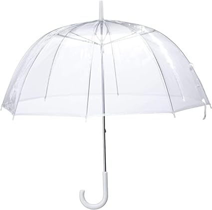 Photo 1 of Clear Bubble Umbrella J-Shaped Handle for Men and Women