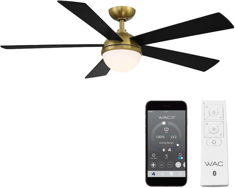 Photo 1 of ***NON-REFUNDABLE FOR PARTS ONLY ***
WAC Smart Fans Eclipse Indoor and Outdoor 5-Blade Ceiling Fan 54in